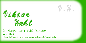 viktor wahl business card
